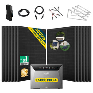Komplettset Balkonkraftwerk mit Speicher Anker SOLIX Solarbank 4 E5000 Pro 5 kWh