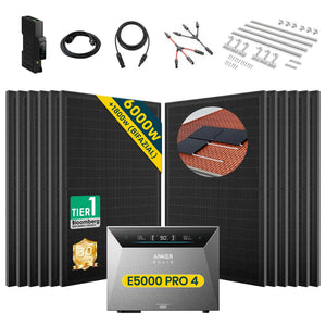 Komplettset Balkonkraftwerk mit Speicher Anker SOLIX Solarbank 4 E5000 Pro 5 kWh
