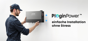 Anker SOLIX Solarbank Power Dock Installation ohne Stress, Benutzer installiert das Gerät.