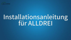 Installationsanleitung für ALLDREI Produkt, zur Unterstützung bei der Montage von Solarpanel Halterungen.