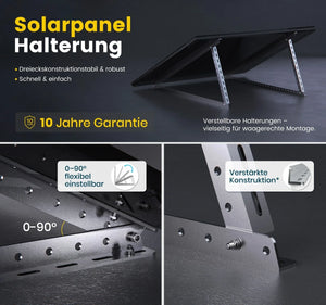 Balkonkraftwerk mit Speicher Anker SOLIX Solarbank 4 E5000 Pro 5kWh, Komplettes Photovoltaiksystem