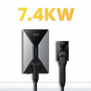 Anker SOLIX V1 Smart Wallbox für E-Autos mit 7,4 kW Ladeleistung und 230 V Steckdose
