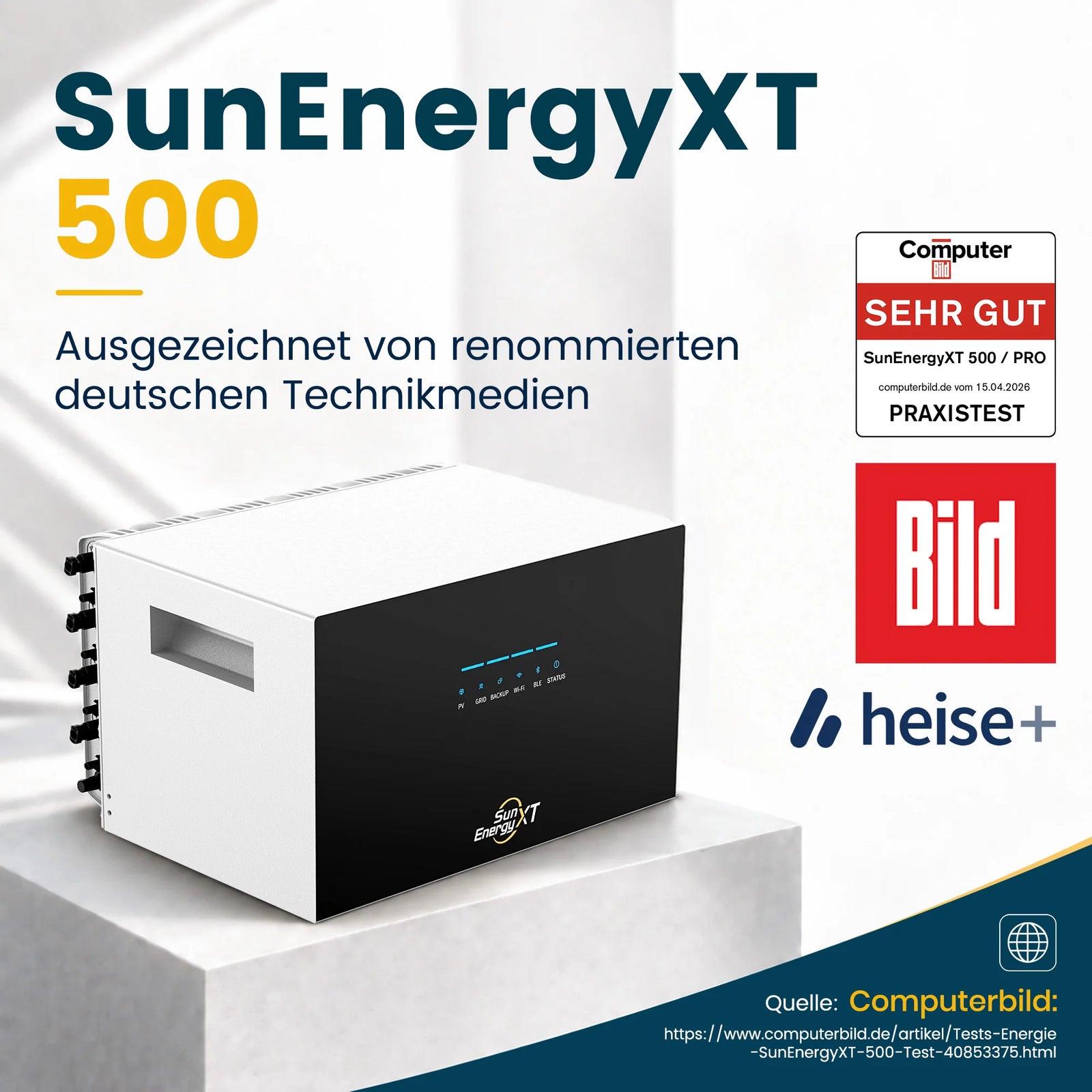 SunEnergyXT 500 All In One Balkonkraftwerk speicher 5kWh