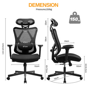 ALLDREI F006 Ergonomischer höhenverstellbarer Bürostuhl