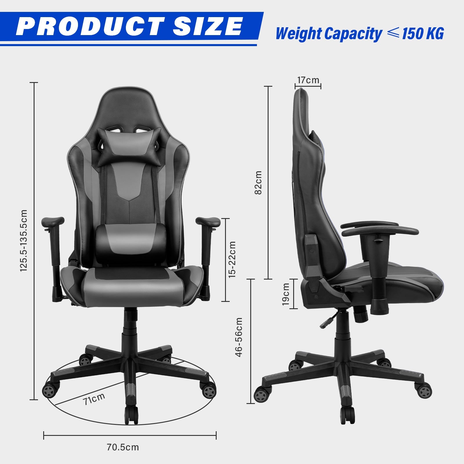 ALLDREI F004 Ergonomischer höhenverstellbarer Gaming Stuhl