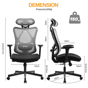 ALLDREI F006 Ergonomischer höhenverstellbarer Bürostuhl