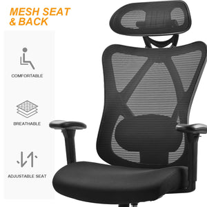 ALLDREI F006 Ergonomischer höhenverstellbarer Bürostuhl