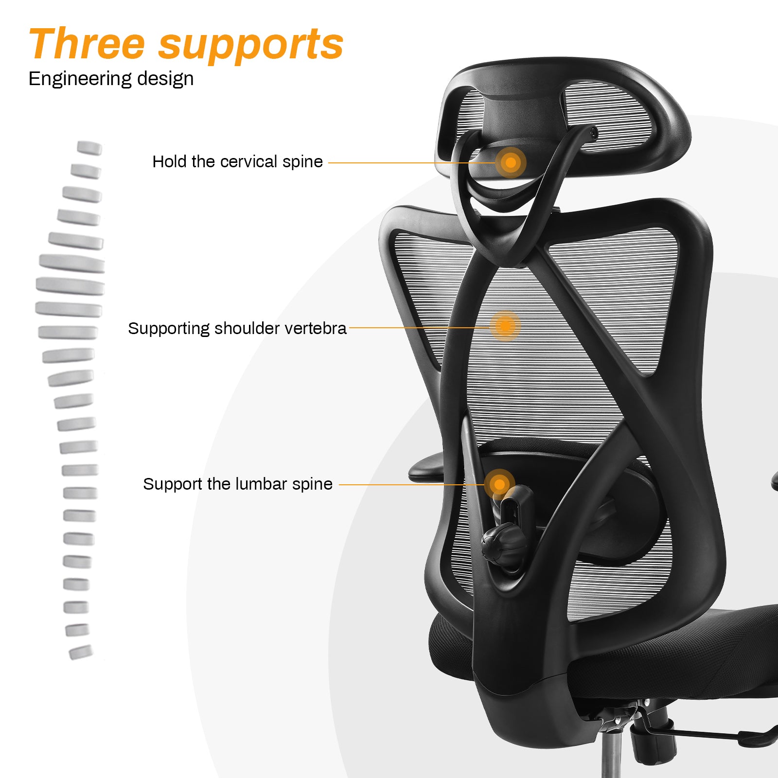 ALLDREI F006 Ergonomischer höhenverstellbarer Bürostuhl